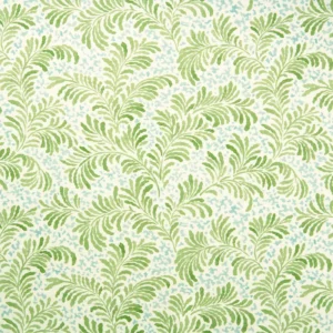 green botanical linen fabric from Linwood Fabrics