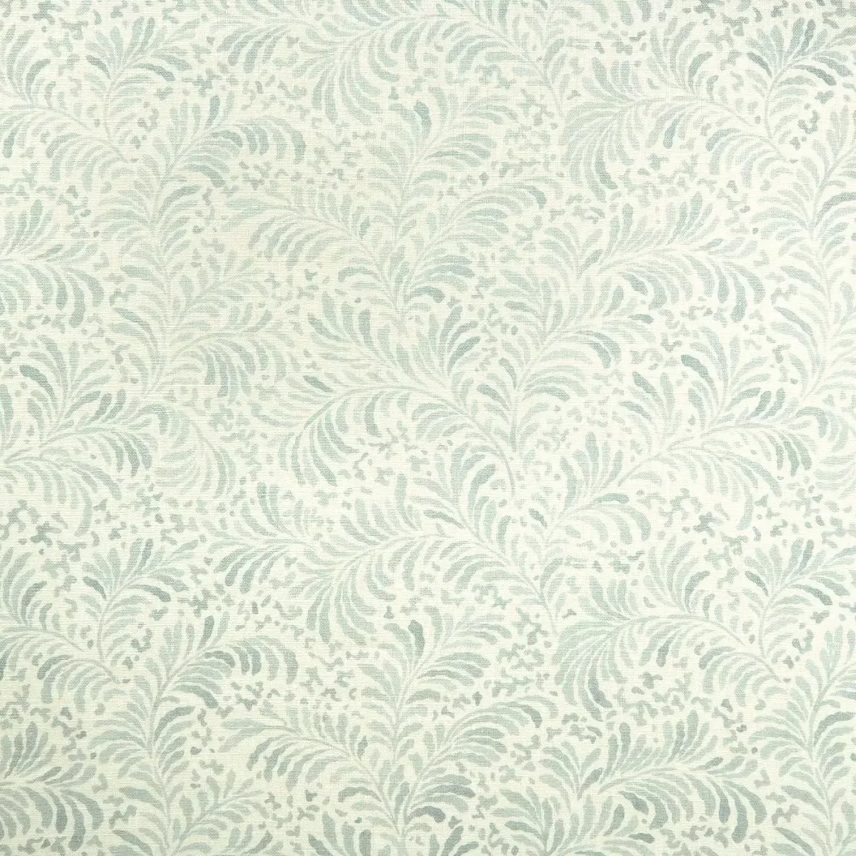 blue botanical linen fabric from Linwood Fabrics