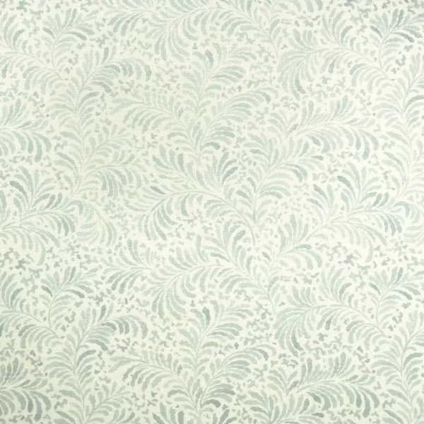 blue botanical linen fabric from Linwood Fabrics