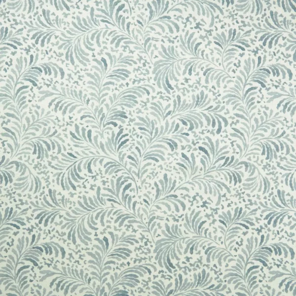 blue botanical linen fabric from Linwood Fabrics