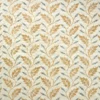 orange botanical linen fabric from Linwood Fabrics