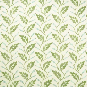 green botanical linen fabric from Linwood Fabrics
