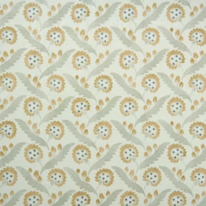 black-grey botanical linen fabric from Linwood Fabrics