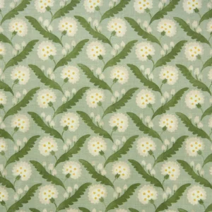 green botanical linen fabric from Linwood Fabrics