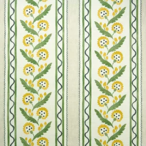 green botanical linen fabric from Linwood Fabrics