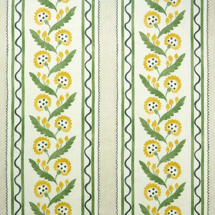 Polly Stripe Fabric - Dandelion swatch