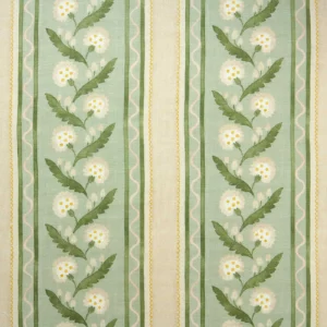 green botanical linen fabric from Linwood Fabrics