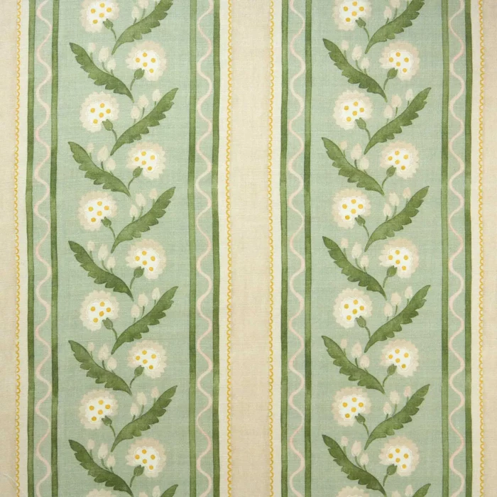 Polly Stripe Fabric - Moss swatch