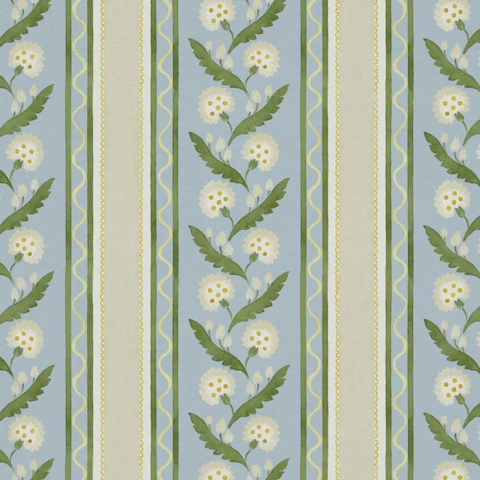 Polly Stripe Fabric - Lakeside swatch
