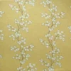 yellow botanical linen fabric from Linwood Fabrics