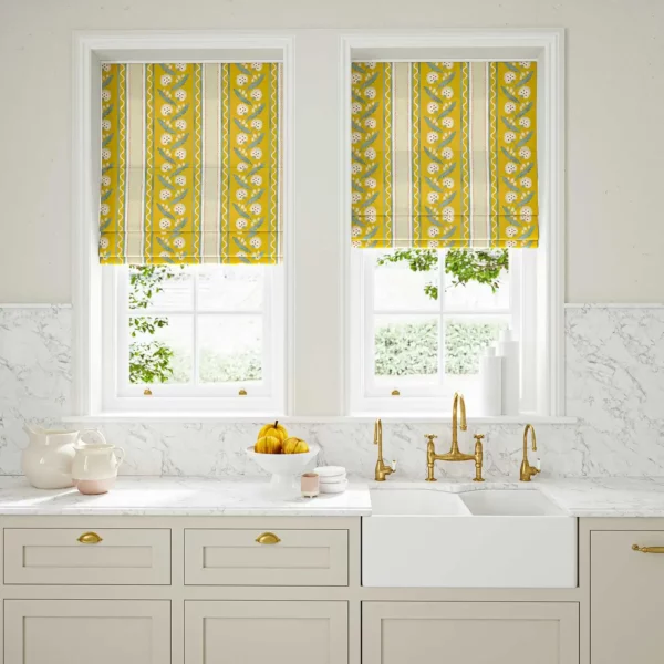 Polly Stripe Fabric - Mimosa by Polly Stripe Fabric - Mimosa from