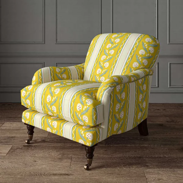Polly Stripe Fabric - Mimosa by Polly Stripe Fabric - Mimosa from