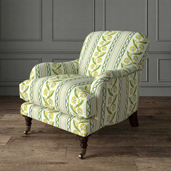 Polly Stripe Fabric - Dandelion by Polly Stripe Fabric - Dandelion from