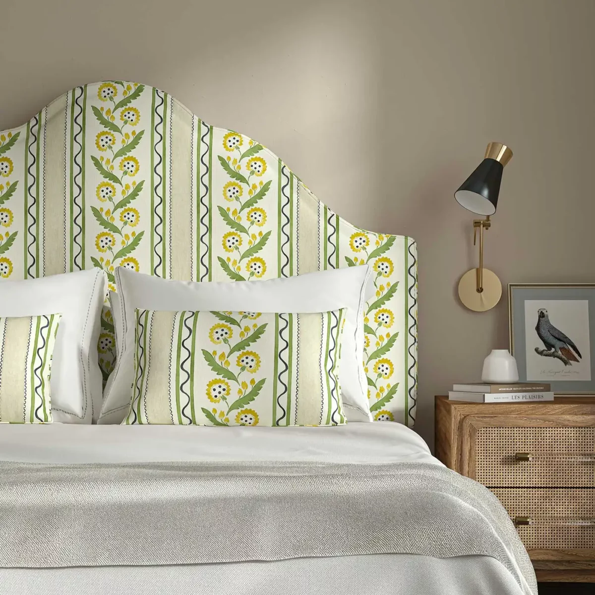 Polly Stripe Fabric - Dandelion from