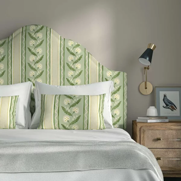 Polly Stripe Fabric - Moss by Polly Stripe Fabric - Moss from