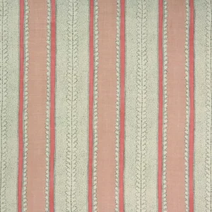 pink striped linen fabric from Linwood Fabrics