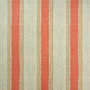orange striped linen fabric from Linwood Fabrics