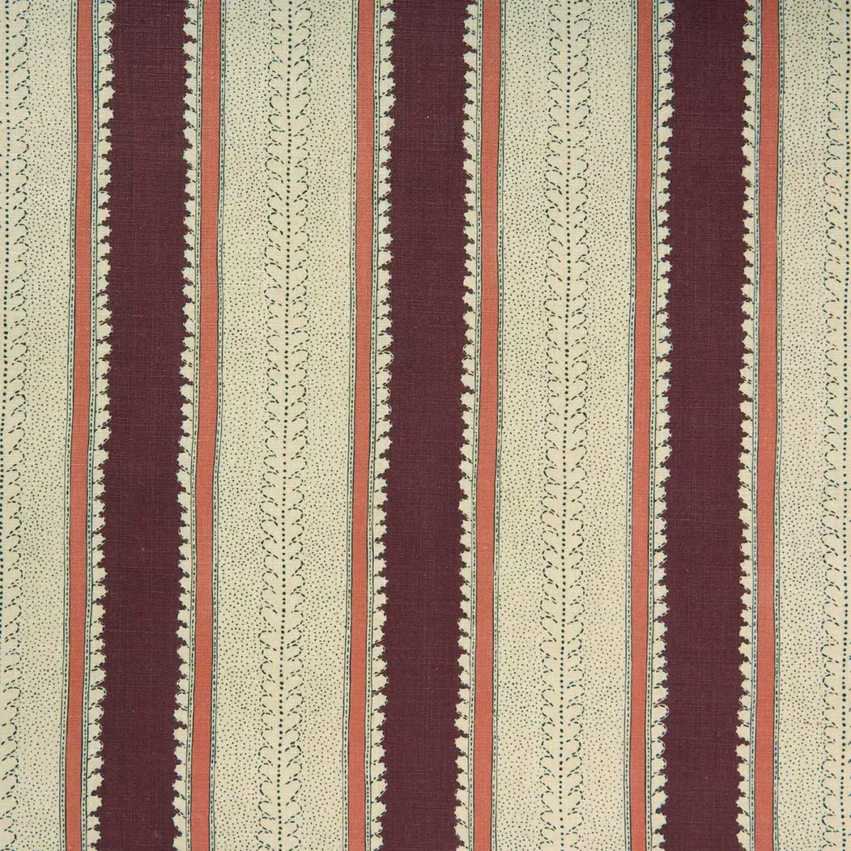 red striped linen fabric from Linwood Fabrics