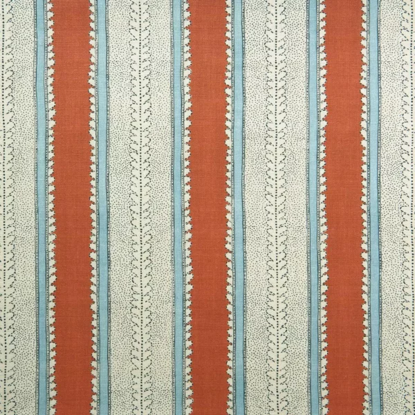 red striped linen fabric from Linwood Fabrics