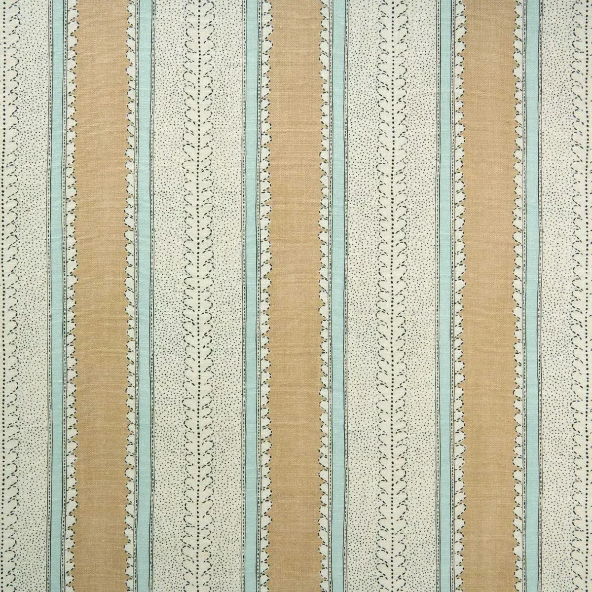 brown striped linen fabric from Linwood Fabrics