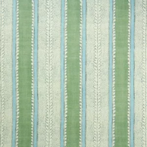 green striped linen fabric from Linwood Fabrics