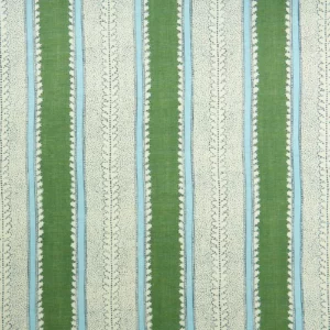 green striped linen fabric from Linwood Fabrics