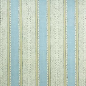 blue striped linen fabric from Linwood Fabrics