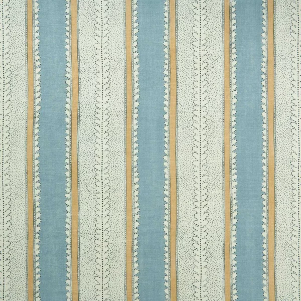 Dimity Fabric - Powder Blue by blue striped linen fabric from Linwood Fabrics