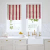 red linen stripe blinds