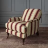 purple linen stripe chair