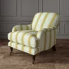 yellow linen stripe chair