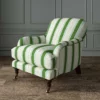 green linen stripe chair