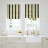 black linen stripe blinds