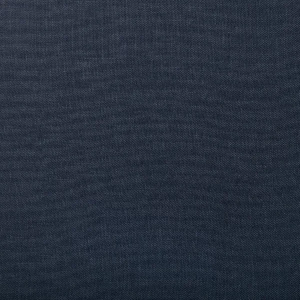 Marietta Fabric - Indigo by blue plain linen fabric from Linwood Fabrics