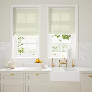 light grey plain linen blinds