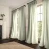 light grey plain linen curtains