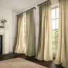 light neutral plain linen curtains