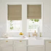 neutral plain linen blinds