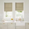 neutral plain linen blinds