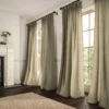 neutral plain linen curtains