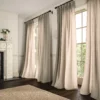 neutral plain linen curtains