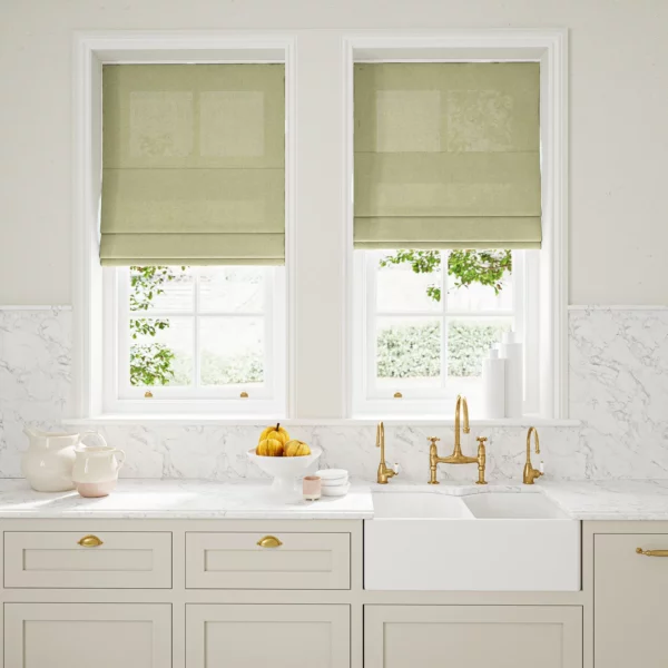 Marietta Fabric - Slip by light neutral plain linen blinds