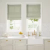 light grey plain linen blinds