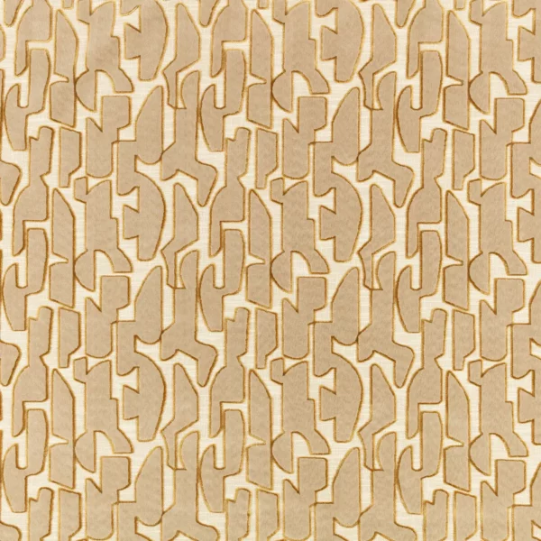 yellow geometric velvet-chenille fabric from Villa Nova