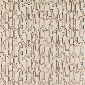 brown geometric velvet-chenille fabric from Villa Nova