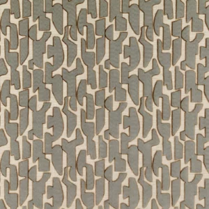 black-grey geometric velvet-chenille fabric from Villa Nova
