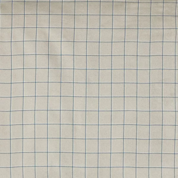 Carson Fabric - Denim by blue checked velvet-chenille fabric from Prestigious Textiles