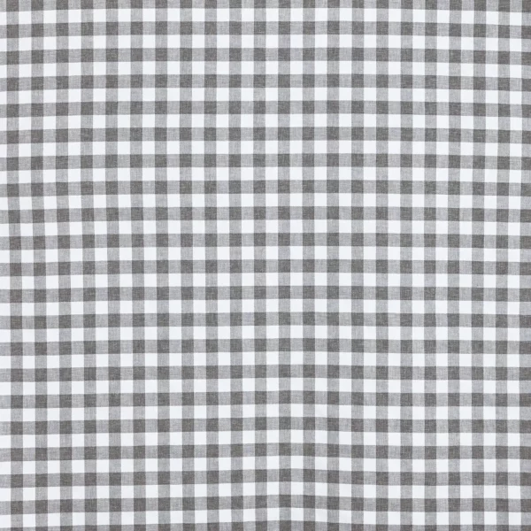 Wilson Fabric - Pewter by black-grey checked woven fabric from Prestigious Textiles