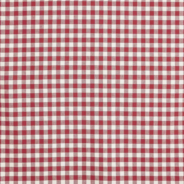 Wilson Fabric - Poppy by red checked woven fabric from Prestigious Textiles