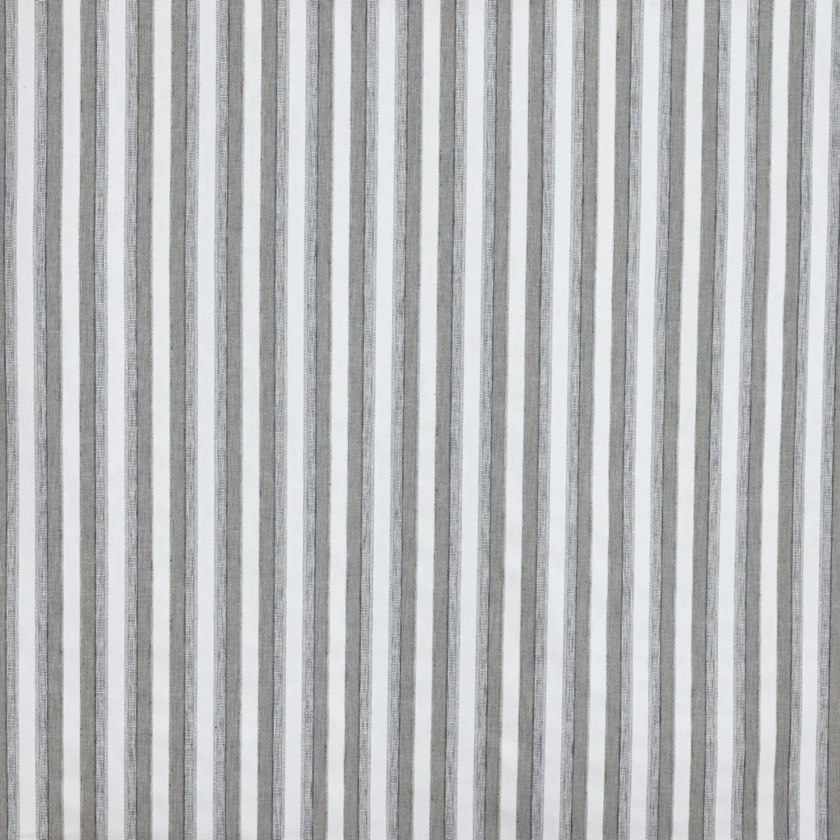 Fletcher Fabric - Pewter by black-grey striped woven fabric from Prestigious Textiles